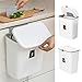Hängender Mülleimer Küche Schrank Abfalleimer 9L Küchenmülleimer für Schranktür, Multifunktionaler Abfallbehälter mit Deckel für Küche Büro Badezimmer Auto Schlafzimmer (Weiß)