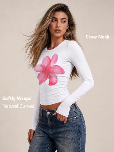 Image of Trendy Queen Womens Long Sleeve T Shirts Fall Fashion Basic Y2K Tops 2026