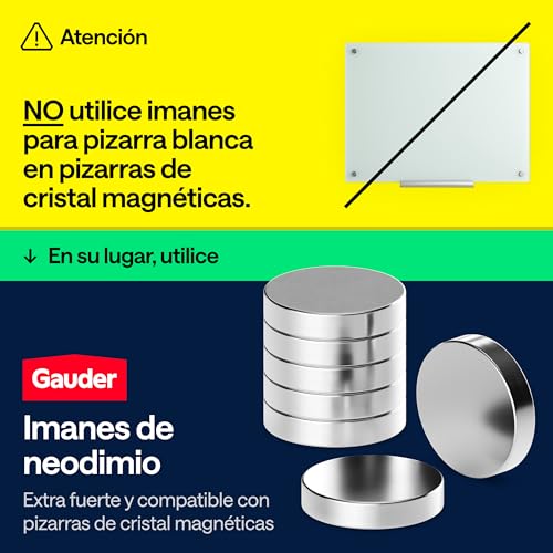 Imanes de nevera y oficina negros GAUDER para ordenar fotos y listas familiares 7
