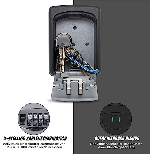 Key Safe Numbers WERKGUT Key Safe with Number Code (4 Digits) | Secure Key Safe for ...