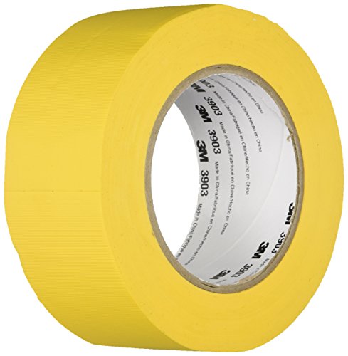 Image of 3M 3903 2IN X 50yd. Yellow Vinyl /Rubber Adhesive Duct Tape 3903, 12.6 psi Tensile Strength, 50 yd.. Length, 2 inch Width, 2 Rolls