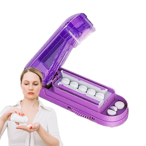 Pilas ajustables Captura – Descodificador de la completa, compacto, para para para la presentación Cutter reformado para píldoras pequeñas, uso humano y veterinario, mango ergonómico, ideal