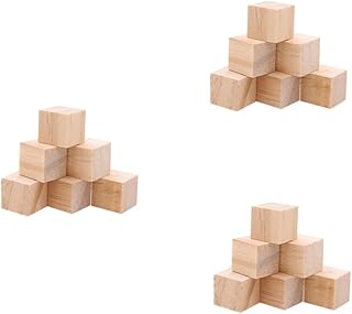 Sewroro 150 Pçs Alfabeto Kidcraft Playset Educacional Blocos Em Branco Cubo Pequenos Blocos Inacabados Blocos De Madeira Em Branco Cubo De Artesanato Pequeno Bloco DIY Cubo Auto Feito