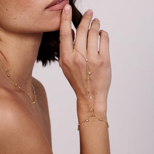 Electric Picks Palmer Hand Chain Bracelet - 14kt Gold Plated, Women's Bracelet, Cubic Zirconia, Festival Style, Wear Alone or Stacked2