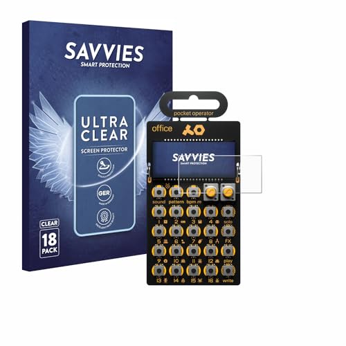 savvies 18 Pack Screen Protector compatible with Teenage Engineering PO-24 office Protection Film Clear