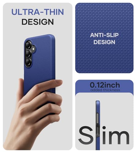 Image of Vihibii for Samsung Galaxy A16 Case, [Double Layer Drop Protection] with 2X Screen Protector, Shockproof Soft Silicone Inner Case & Rugged Hard Outer Cover Phone Case for Samsung A16 5G 2024, Blue