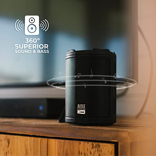 Image of Altec Lansing HydraMotion Wireless Bluetooth Speaker with 360 Degree Sound, Portable IP67 Waterproof for Outdoors, Shockproof, Snowproof, Everything Proof, 12 Hour Playtime (Black)