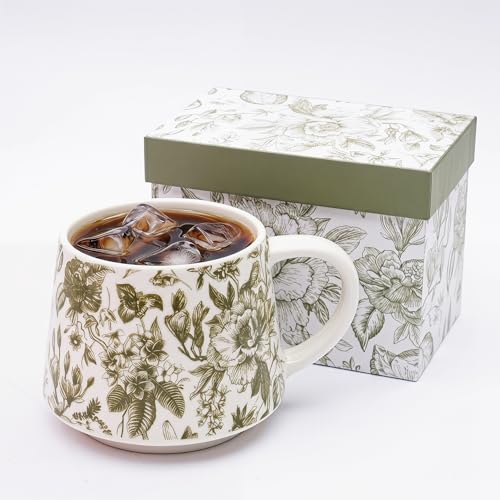 Taza cerámica vintage Topadorn 12 oz con asa y caja regalo miniatura 1