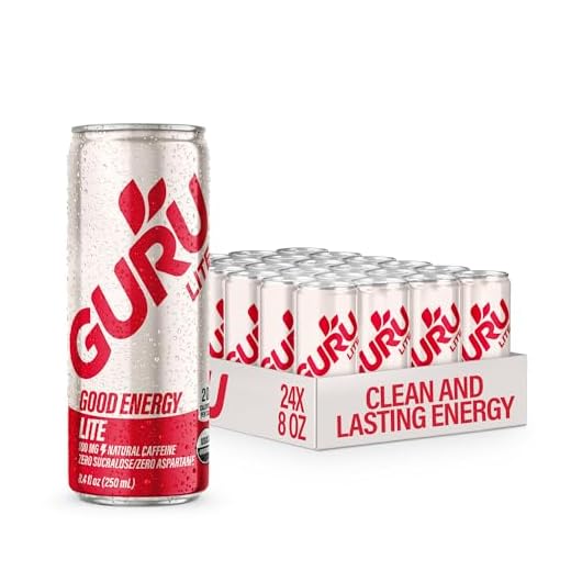 GURU Lite Organic Energy Drink - Pack of 24