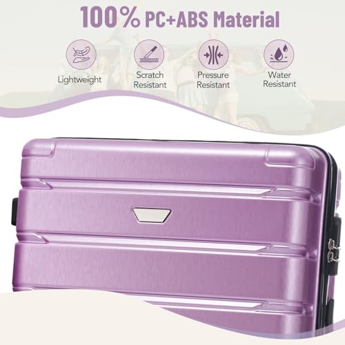 Durable Hardshell Luggage Set - 3 Piece Travel Suitcase with 360° Wheels for Men and Women (20/24/28 Inch)4