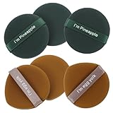 MAGICLULU 6pcs Dual-sided Soft Cosmetic Powder Applicators for Face Makeup Cushion, Wet and Dry Use, Egg Yolk