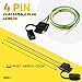 Oyviny Vehicle-Side 4-Pin Flat Trailer Wiring Harness 4Ft Heavy Duty 4 Pin Female Trailer Connector Pure Copper Wire Car Side Trailer Plug 4-Way Flat 48 Inch