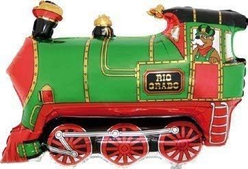 Toyland® 63cm (25") Green Train Shaped Foil Balloon - Kids Party Decoration
