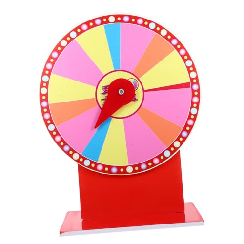 Roue de la fortune GALPADA 30 cm en PVC et métal avec éclairage coloré pour vos jeux
