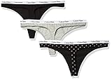 Calvin Klein Women's Signature Logo Cotton Thong, All Mini CK, Medium