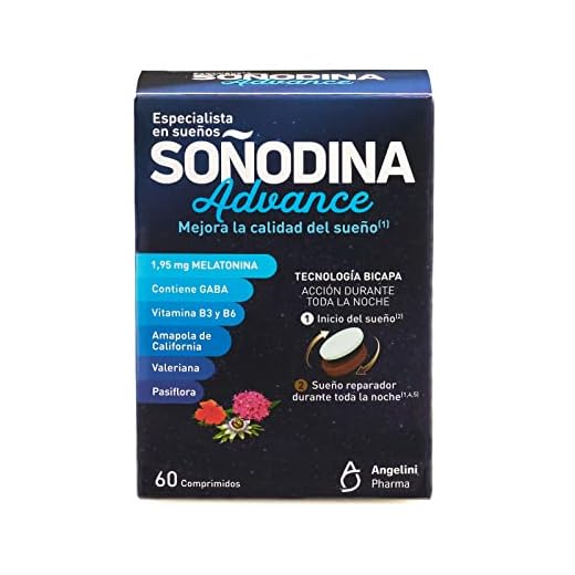 Soñodina Advanced 60 Comprimidos - Complemento alimenticio con Melatonina, GABA, Vitaminas B3 y B6, extractos de Amapola de California, Valeriana y Pasiflora - Ayuda a mejorar la calidad del sueño