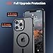 SUPFINE Magnetic for iPhone 13 Pro Max Case (Compatible with MagSafe) (Military Grade Drop Protection) Translucent Matte Shockproof Phone Cover,Black