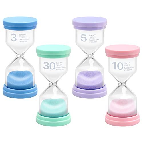 Reloj de Arena, 3/5/10/30 Minutos, Juego de Temporizador/Temporizador de Cristal/Reloj para los niños, Limpieza de los Dientes, aulas, Juegos, Oficina, decoración, Temporizador de Cocin