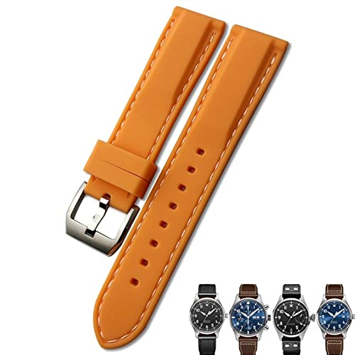 Bracelet caoutchouc silicone anti transpiration 22mm pour IWC Pilot