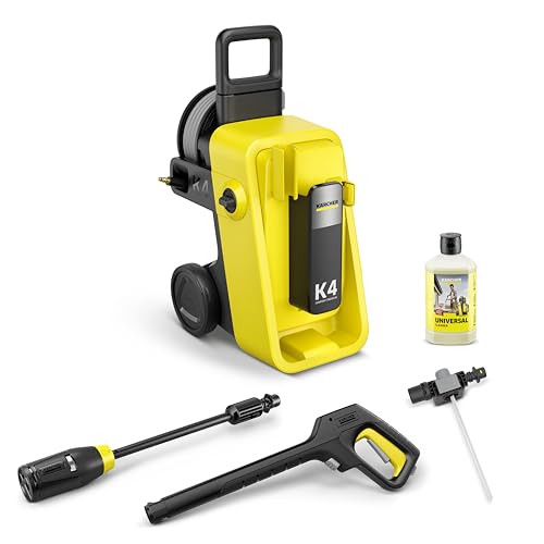Kärcher hidrolimpiadora K 4 Comfort Premium, Presión: máx. 130 Bar, Caudal: 420 l/h, Área: 30 m²/h, Manguera de Alta presión Extra Flexible, enrollador de mangueras, Multi Jet 4 en 1