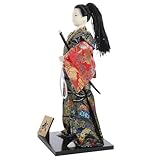 Angoily Muñeca Samurái Decorativa Japonesa Pequeña de Escritorio, Figura Artesanal de Muñeco Ninja Tradicional, Adorno para Decoración del Hogar Estilo Japonés, Colección Cultural Única