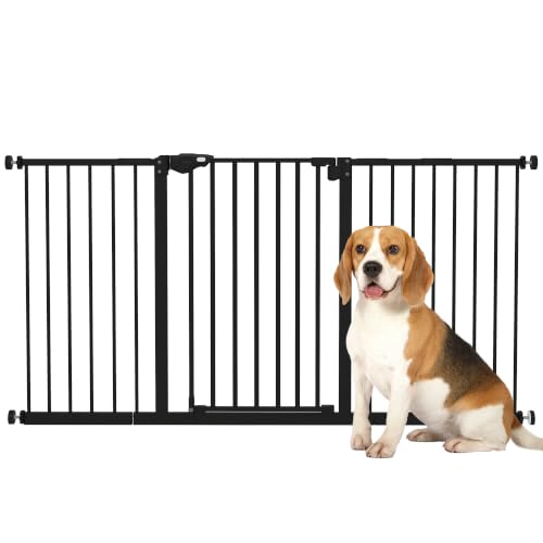 PawHut Barrera de Seguridad para Perros Extensible 74-147,5 cm Negro