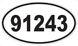 US Decal, Inc. Number 91243 Oval Sticker