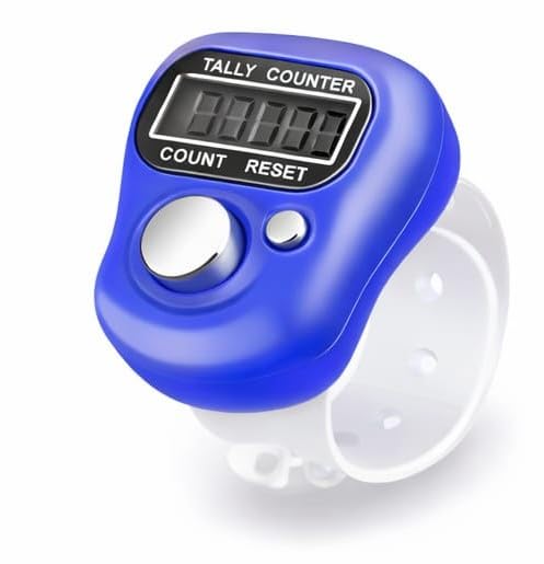 Digital Finger Tally Counter | Manual Click Counter with Reset Button | Pack of 1, 2, 3, 4 & 5 (Random Colour) | Handheld Counter for Jaap, Gym, Counting (Pack of 1)-image-43