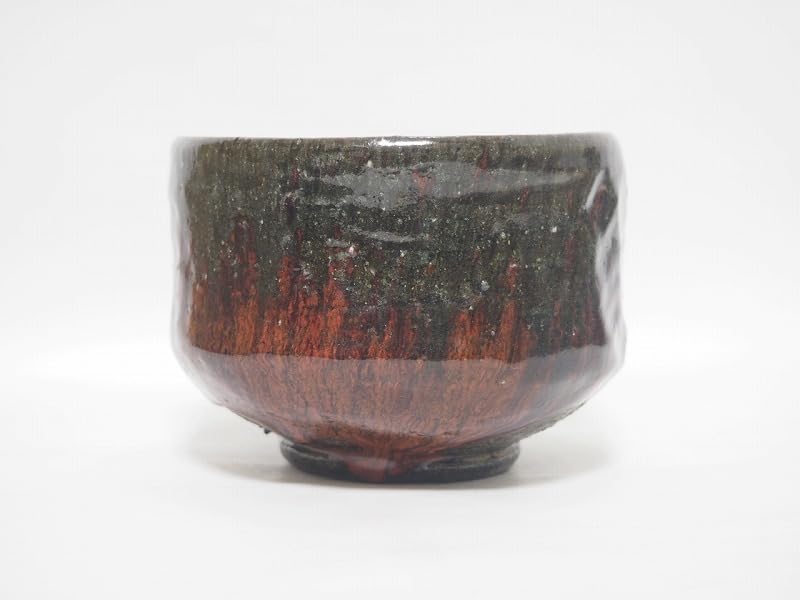 Amazon.co.jp: A2125 神懸焼 室井香悦 作 黒楽 茶碗 紙箱付 茶道具