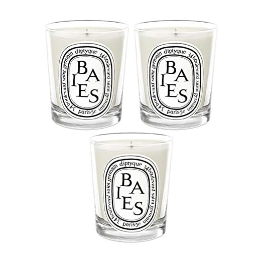 Diptyque Classic 6.7oz Home Scented Candle, Signature Scent: Berries (3-Pack)