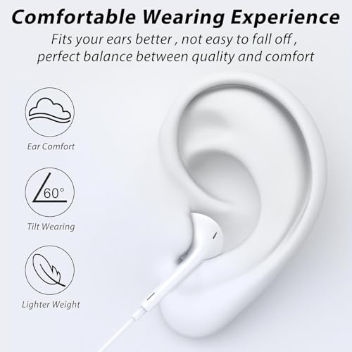 Image of 2 Pack-USB C Headphones for iPhone 17 /16 /15 Earbuds USB C Wired Earphones with Mic & Remote Control Noise Cancelling for 17 /16 /15 Plus /Air /Pro, Galaxy S25 /S24 /S23 /S22 /Ultra Note 10 /20, Pixel 7 /6 /6a