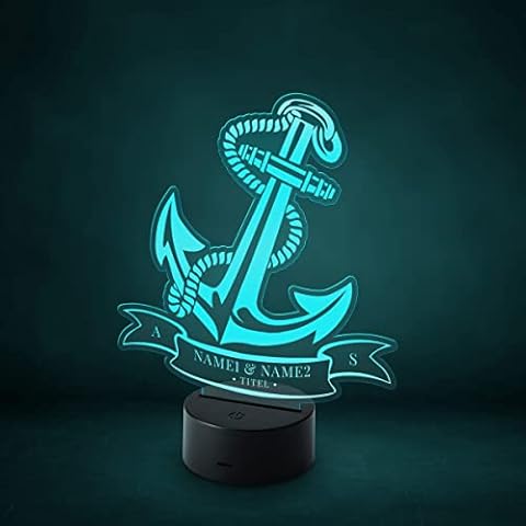 Acrylglas Stimmungslicht mit 7 Farben LED-Licht als Deko Geschenk als Herz Inkl. Fuß und Ladekabel Cover
