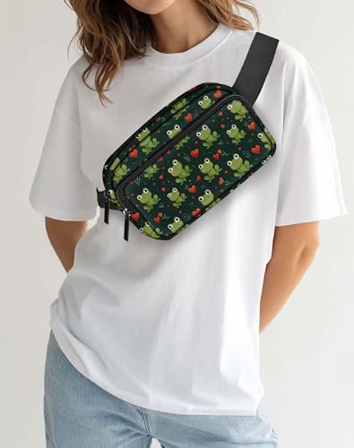 Image of Frog Fanny Pack Lightweight Belt Bag Fashion Waist Pouch | Waterproof, Crossbody Bags for Women, Sports, Running, Traveling, Hiking