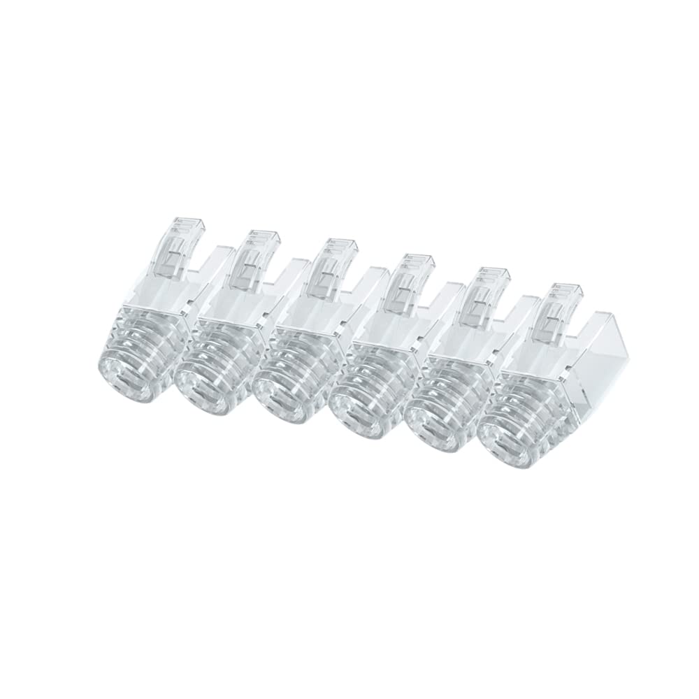 VIVOCH 50 Pcs Cat7 Cat7A Cat8 Strain Relief Boot, RJ45 Plug Connector Cover Modular Network Plug Connector Cap Cable Connector Boots, Transparent