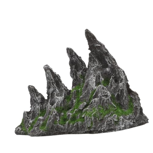 OUNONA Aquarium Cave Fish Tank Rocks Artificial Big Pebbles Aquatic Aquarium Tree Plants Aquarium Tank Aquarium Decor LED Aquarium Model Stone Powder
