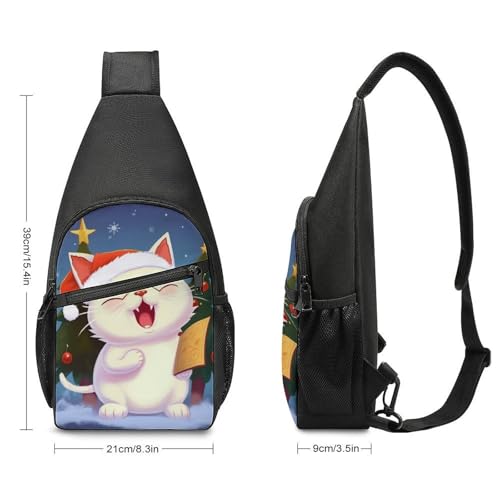 Mochila deportiva bolsa crossbody Blanca tipo sling miniatura 2