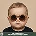 BABYMOCS Baby Sonnenbrille 0-1,5 Jahre I 100% UV400 Schutz Kat. 3 I Recycelter Bioplastik Rahmen BPA-frei I Runde Sonnenbrille Baby Jungen & Mädchen I Schwedisches Design I Inkl. Premium-Schutzbeutel
