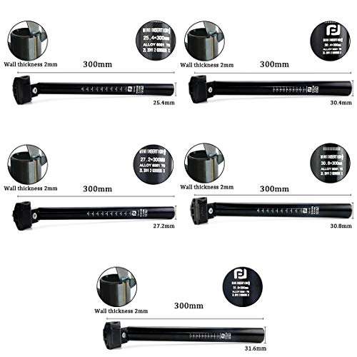 Acoser Bicycle Seat Post 25.4 X 300Mm Alumium Adjustable Seatpost For Mtb Road Bike Bmx(25.4 X 300Mm) #TOP3