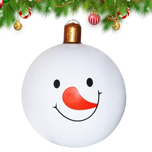 Bola De Navidad Gigante - Bolas De Soplado Gigantes | Decoraciones Inflables Fuera De Navidad | Decoración De Jardín Reutilizable Para Césped De Invierno Lawn Path Frente Pathway Balconie Piscina