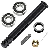 CILOYU Mini Bike Jackshaft Sprocket Shaft Threaded Shaft Compatible with Coleman CT200U CT200U-EX BT200X Baja Warrior MB200 Axis M200 212cc 196cc Engine Minibike Powersports Parts with 6203RS Bearings