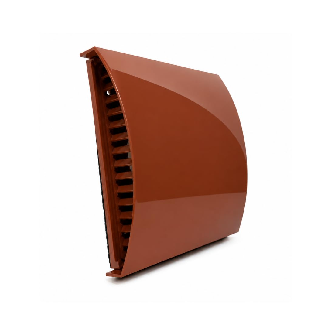 Fantronix Terracotta 100 Mm (4”) Wall Vent Cover – Wind & Sound Reducing Baffle With Draft Exclusion For Extractor Fans & Heat Recovery