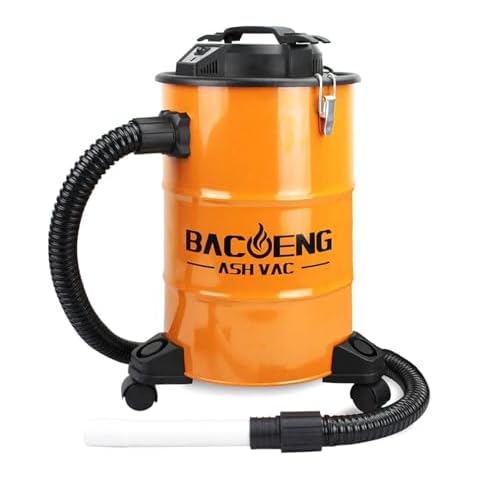 BACOENG 5.3-Gallon Ash Vacuum Cleaner with Double Stage Filtration System. Standard Ash Vac Cover