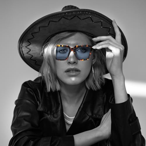 DUCO Retro Squar Acetate Polarized Sunglasses for Men Women UV400 Protection Shades Driving Hiking Glof Sun Glass DC23422