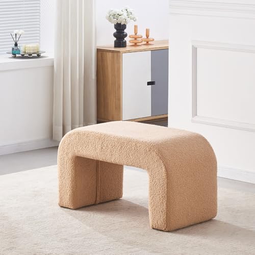 HACYURI �V�F���p���փx���` 60cm�A���_���f�U�C���Ńh���b�V���O�e�[�u���⃊�r���O�ɍœK�A���K�I�X�}���V�[�g�A�\�t�@�t�b�g�X�c�[���A�z���C�g (60*40*43cm,�J�[�L)