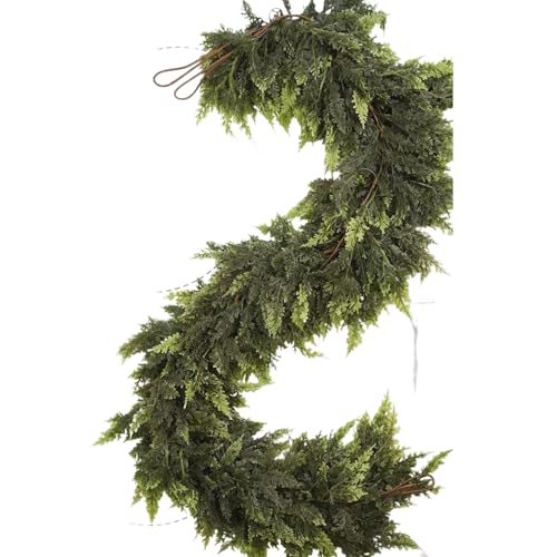 Guirnalda de Navidad para el Exterior | Decoración Artificial de Pino Verde - Guirnalda para Chimenea | para Corona, Chimenea, Árbol, Repisa, Porche, Interior, Escaleras, Mesa, Puerta, Barandilla