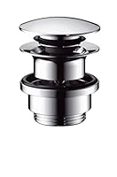 hansgrohe Ablaufgarnitur Push-Open für Waschbecken und Bidet mit Überlauf, Chrom