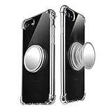 Freysite iPhone 7/8 Case with 360 Rotating Stand, Compatible with Magnetic Car, Anti-Fingerprint TPU Slim Case for iPhone 7/8 (Transparent)