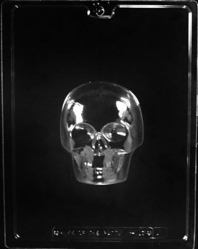 1 X MEDIUM 3-D SKULL FRONT CHOCOLATE CANDY MOLD
