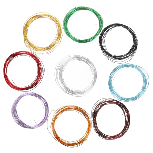 Angoily 9Roll Fil de Formation Bonsaï Aluminium Anodisé pour Jardinage et Fixation Branches Intérieur Extérieur