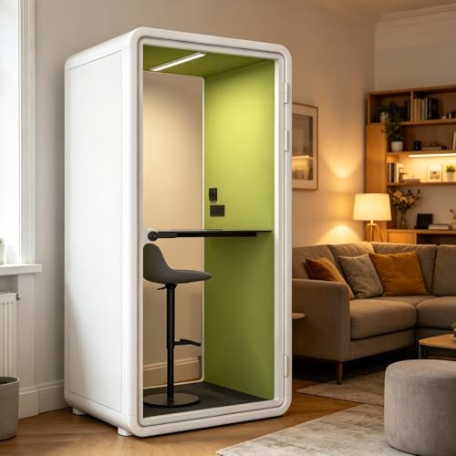 Quiet Workspace Soundproof Phone Booth Stable Privacy Booth with Durable Build Suitable for Open Plan Office Private Phone Calling Use